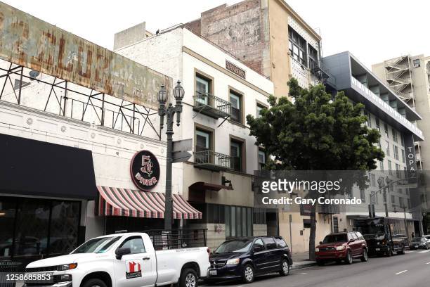 Sanborn Hotel Apartments at 526 S. Main St. LA 90013 in downtown on Wednesday, June 14, 2023 in Los Angeles, CA. "Skid Row Housing Trust provides...