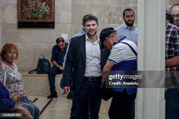 Leader of the far-right Religious Zionist Party, Bezalel Smotrich attends the judicial selection panel of the Knesset in Jerusalem on June 13, 2023.