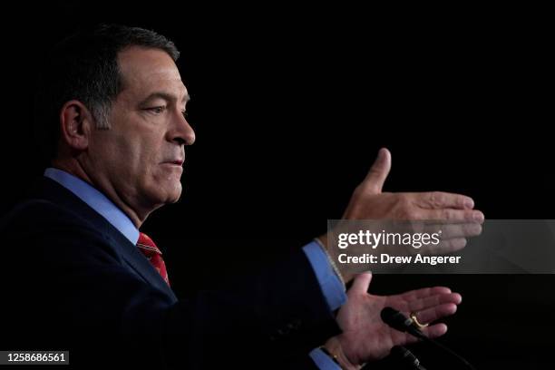 Chairman of the House Homeland Security Committee Rep. Mark Green speaks during a news conference about Secretary of Homeland Security Alejandro...