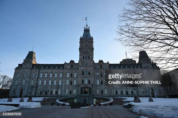 The National Assembly of Quebec stands in Quebec City, Quebec, Canada, on April 4, 2023. The Assembly is studying a bill that, if passed, would allow...