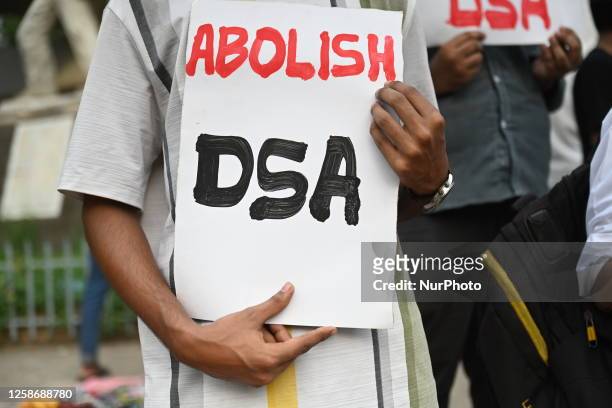 Activists of student union held a protest rally demanding repeal of Digital Security Act and the release of all those who are arrested under the...