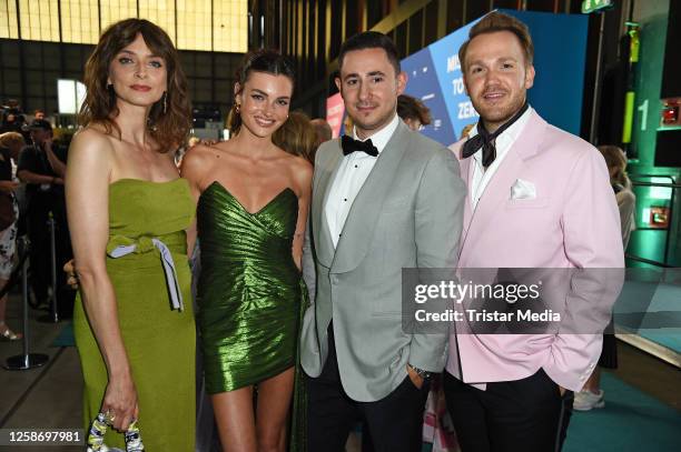 Eva Padberg, Celine Bethmann, Max Frankmann and Timothy Baines attend the Green Awards 2023 at Urban Tech Republic am Flughafen Tegel on June 14,...