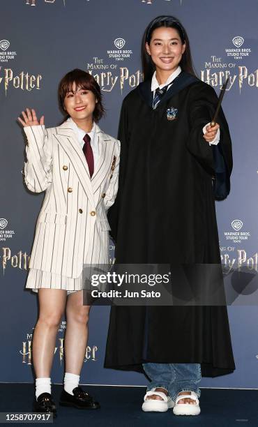 And model Sumire attend the opening red carpet for the Warner Bros. Studio Tour Tokyo - The Making of Harry Potter on June 15, 2023 in Tokyo, Japan.