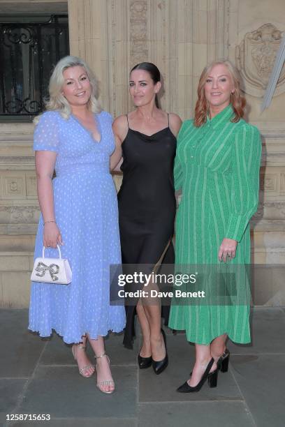 Natalie Rushdie, Kirsty Gallacher and Sarah-Jane Mee attend the gala performance of "Cinderella In-The-Round" at the Royal Albert Hall on June 15,...