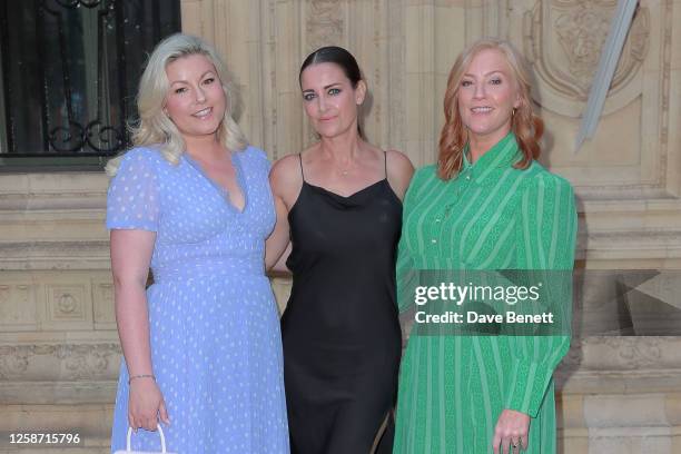 Natalie Rushdie, Kirsty Gallacher and Sarah-Jane Mee attend the gala performance of "Cinderella In-The-Round" at the Royal Albert Hall on June 15,...