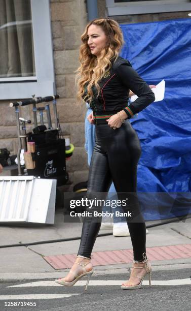 Drea de Matteo on the set of "Nonnas" on June 15, 2023 in Linden, New Jersey.