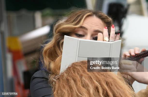 Drea de Matteo on the set of "Nonnas" on June 15, 2023 in Linden, New Jersey.