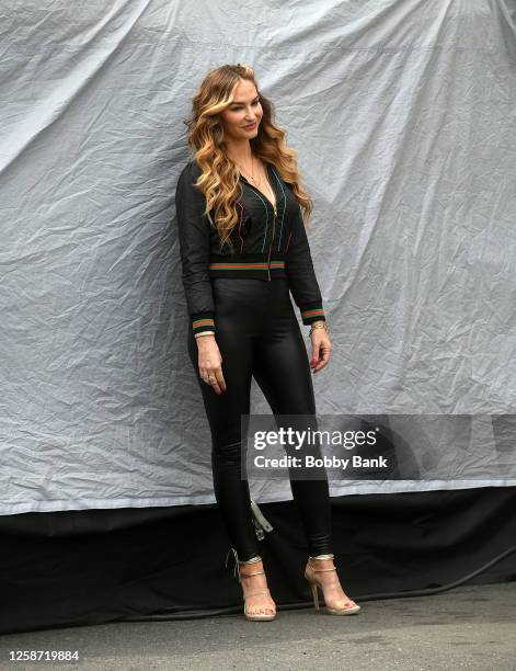 Drea de Matteo on the set of "Nonnas" on June 15, 2023 in Linden, New Jersey.