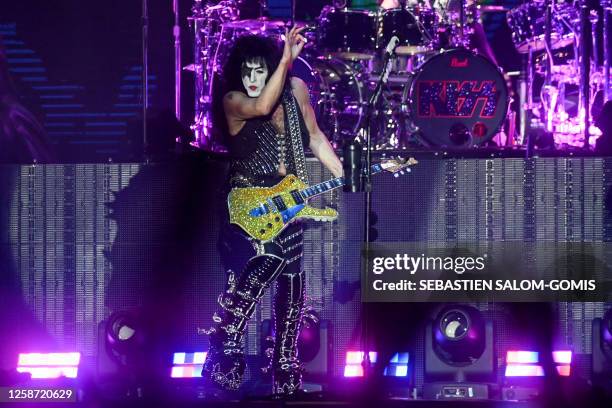 Co-founder of the US rock music band Kiss Paul Stanley, AKA. The Starchild performs during the Hellfest Summer Open Air rock festival in Clisson,...