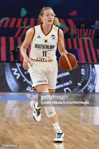 Marie Guelich of Germany drives to the basket during the FIBA Women's EuroBasket 2023 - Day 1 match between Germany and France at Stozice Arena on...