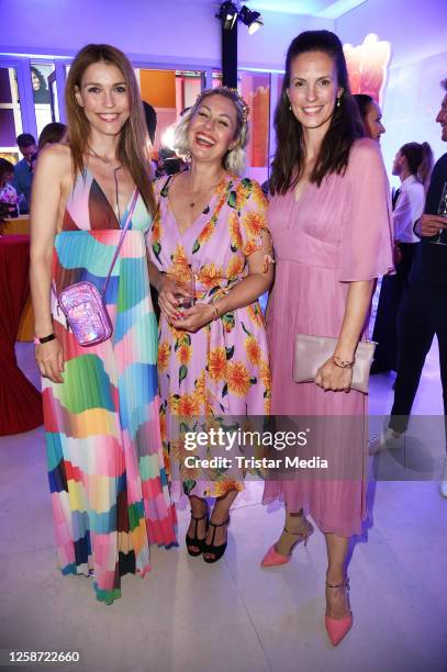 Annett Moeller, Ruth Moschner, Katrin Wrobel at the Bertelsmann summer party at Bertelsmann Repräsentanz on June 15, 2023 in Berlin, Germany.