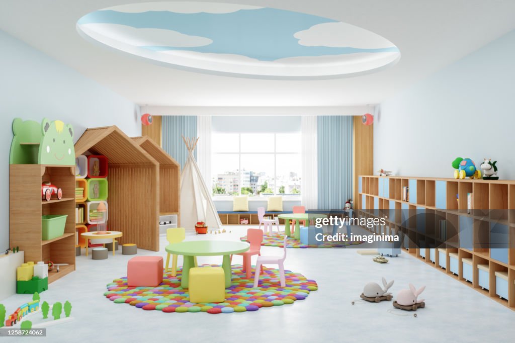 Interior Of A Modern Kindergarten Classroom
