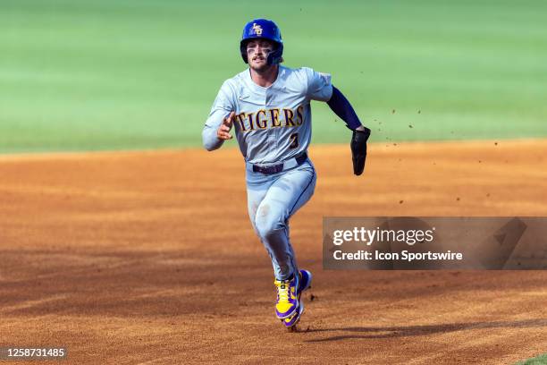 Tigers outfielder Dylan Crews during a game between the LSU Tigers and the Kentucky Wildcats on June 11 at Alex Box Stadium in Baton Rouge, LA.