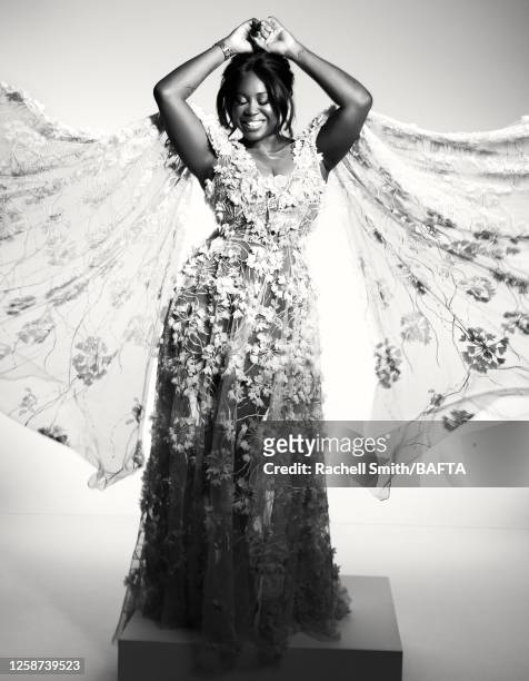 Dancer Motsi Mabuse is photographed at BAFTA's television awards with P&O Cruises on May 14, 2023 in London, England.