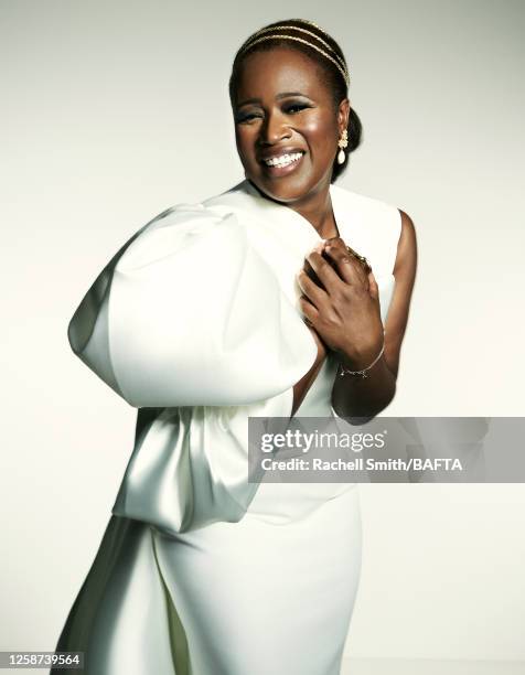 Broadcaster Charlene White is photographed at BAFTA's television awards with P&O Cruises on May 14, 2023 in London, England.