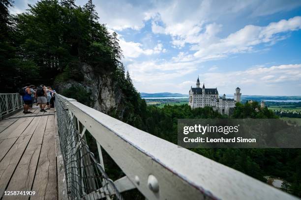 View from the Marienbruecke bridge over the Poellat gorge near Neuschwanstein Castle following the death of a 21-year-old female American student, on...