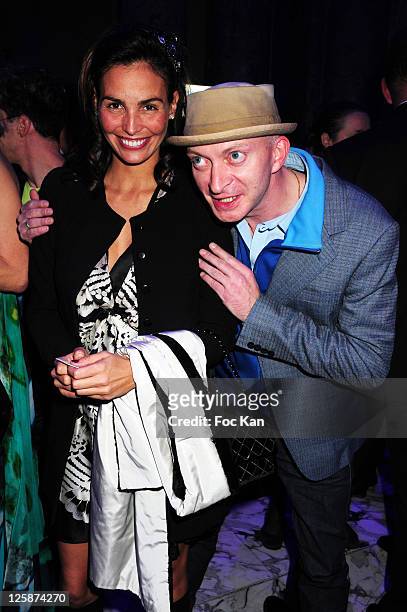 Actress/super model Ines Sastre and 'Beaux Arts' Magazine editor Fabrice Bousteau attend the Bal Jaune Fiac 2010 at the Pavillon Cambon Capucines on...