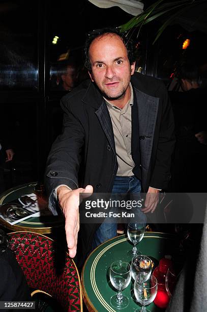 Actor Lionel Abelanski attends the Prix de Flore 2010 Literary Award Cocktail Party at the Cafe de Flore on November 4, 2010 in Paris, France.