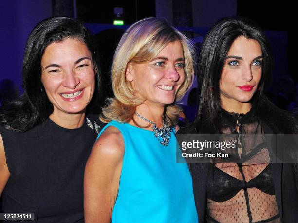 Patricia Ricard, Pascale Ricard and actress/writer Pauline Delpech attend the Bal Jaune Fiac 2010 at the Pavillon Cambon Capucines on October 22,...