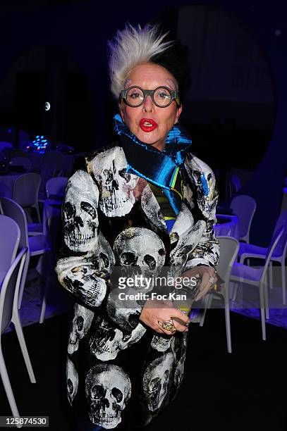 'Body art' performer/photograph Orlan attends the Bal Jaune Fiac 2010 at the Pavillon Cambon Capucines on October 22, 2010 in Paris, France.