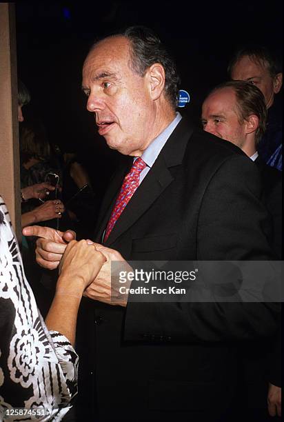 Minister Frederic Mitterrand attends the Bal Jaune Fiac 2010 at the Pavillon Cambon Capucines on October 22, 2010 in Paris, France.