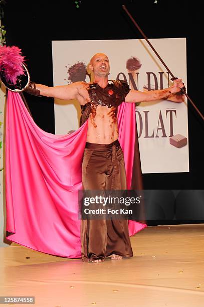 Footballer Franck Leboeuf attends the Salon Du Chocolat 2010 - Opening Night at the Parc des Expositions Porte de Versailles on October 27, 2010 in...