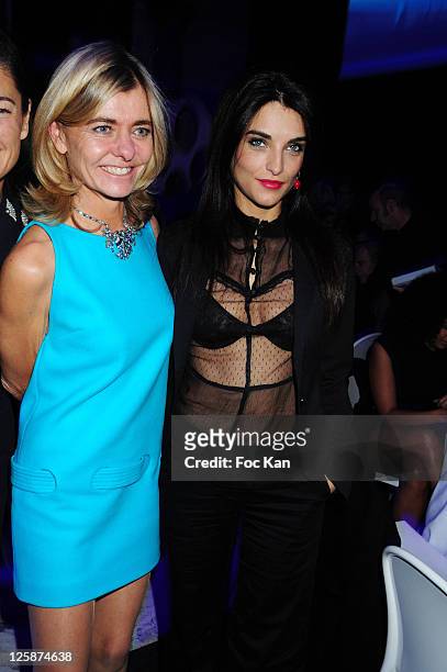 Pascale Ricard and actress/ writer Pauline Delpech attend the Bal Jaune Fiac 2010 at the Pavillon Cambon Capucines on October 22, 2010 in Paris,...