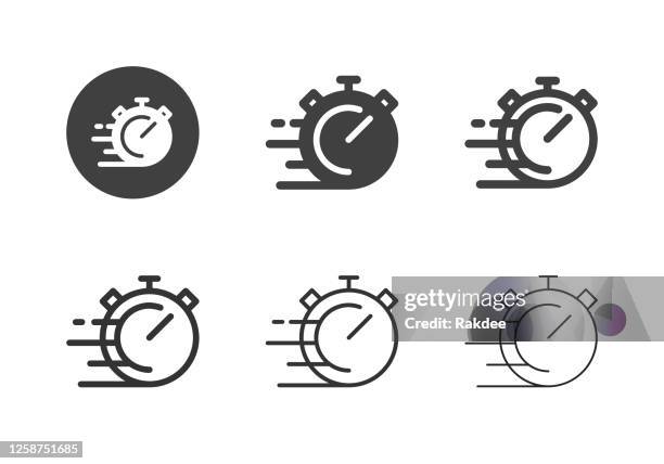 ilustraciones, imágenes clip art, dibujos animados e iconos de stock de iconos de velocidad de parada - serie múltiple - tiempo muerto