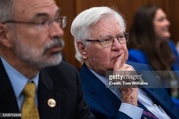 Reps. Harold Rogers, R-K.Y., right, and Andy Harris, R-Md., attend the House Appropriations Committee markup of "Fiscal Year 2024 Agriculture, Rural...