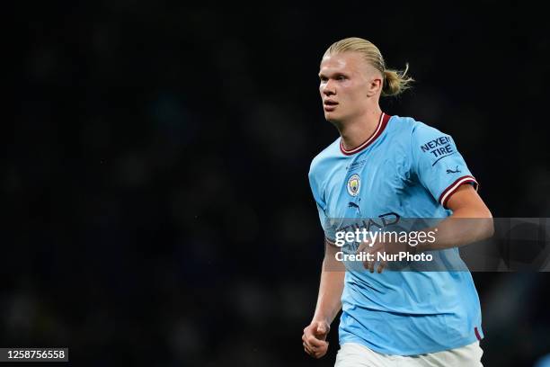 Erling Haaland centre-forward of Manchester City and Norway during the UEFA Champions League 2022/23 final match between FC Internazionale and...