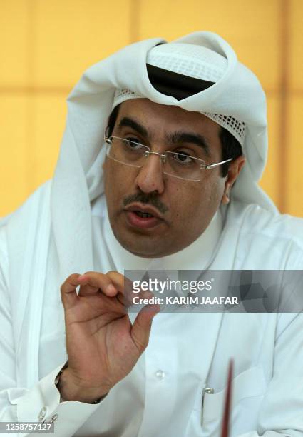 The head of Qatar's state-sanctioned National Human Rights Committee Ali al-Marri speaks to AFP in Doha 26 April 2006 about the case has of a Qatari...