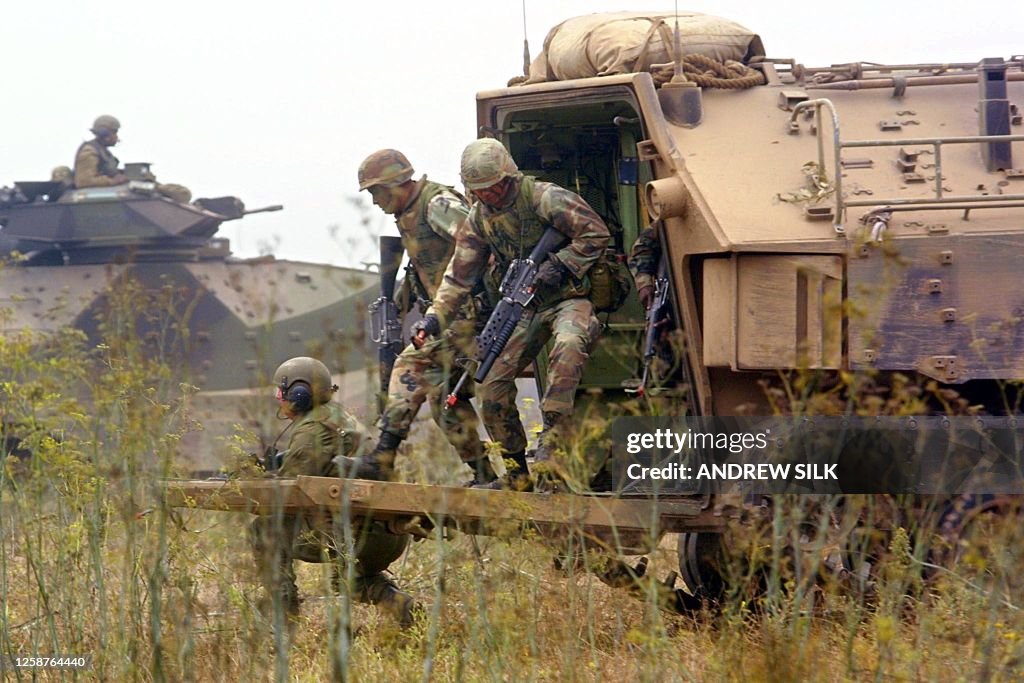 US Marines from the 2nd Battalion, 4th Marine Regiment, 1st Marine