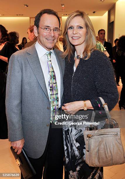 Bob and Rana Beckerman attend the cocktail reception for designer L'Wren Scott at The Room, The Bay on October 26, 2010 in Toronto, Canada.