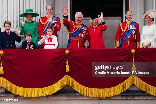 Prince George, Prince Louis, the Princess of Wales, the Prince of Wales, Princess Charlotte, King Charles III, Queen Camilla, the Duke of Edinburgh...