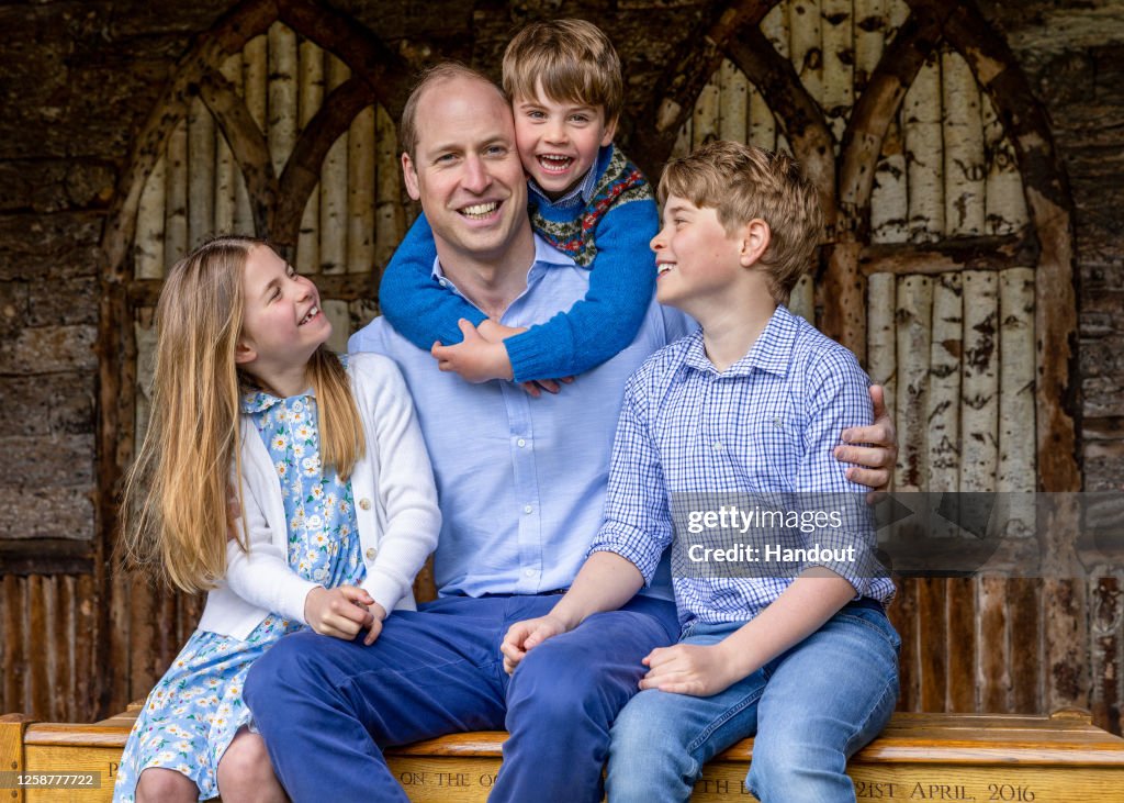 Photograph To Mark Father's Day Of The Prince of Wales, Prince George, Princess Charlotte and Prince Louis