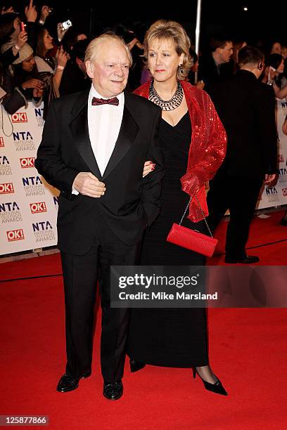 Sir David Jason and Gill Hinchcliffe attend the The National Television Awards at the O2 Arena on January 26, 2011 in London, England.