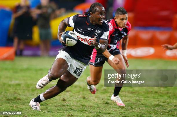 Yaw Penxe of the Cell C Sharks during the Currie Cup, Premier Division semi final match between Cell C Sharks and Airlink Pumas at Hollywoodbets...