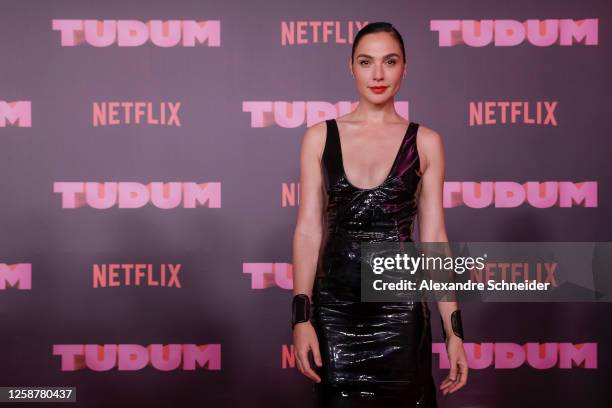 Gal Gadot attends the Netflix's Tudum: A Global Fan Event 2023 at Fundação Bienal de São Paulo on June 17, 2023 in Sao Paulo, Brazil.