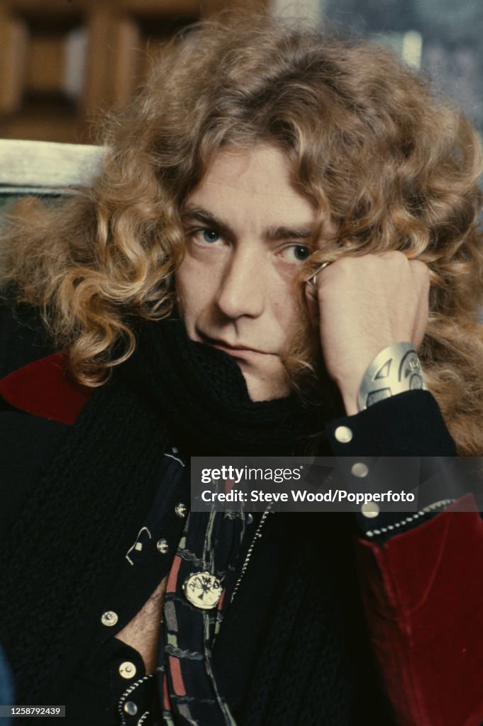 Robert Plant of Led Zeppelin photographed at his home, Jennings Farm