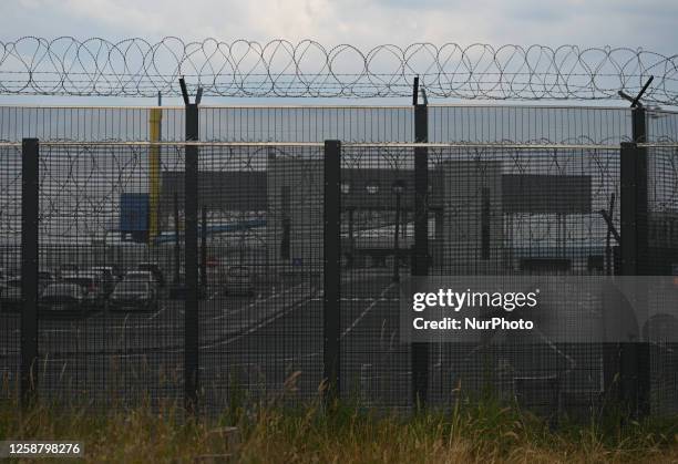 Security fences around Brittany Ferries Terminal in Ouistreham, France, on Saturday, 17 June 2023, in Ouistreham, France. The Administrative Court of...