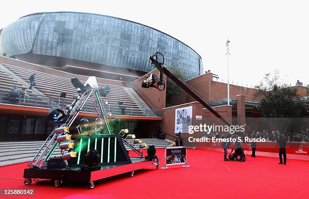 General view of atmosphere at the "Tron: Legacy" Premiere hosted by the Belstaff during the 5th International Rome Film Festival at Auditorium Parco...