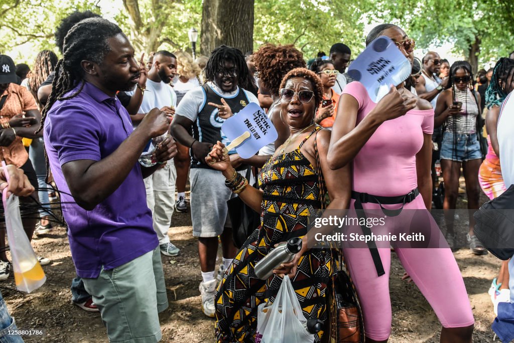 Revelers Gather To Celebrate Juneteenth At Brooklyn's Fort Greene Park