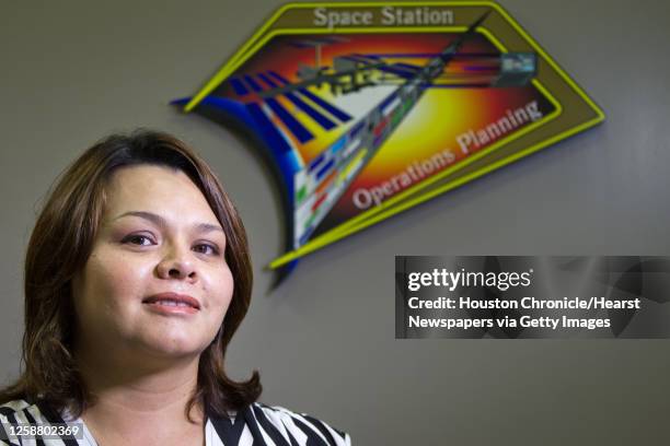 Dorothy Ruiz, an aerospatial engineer working at NASA for the International Space Station mission control, photographed at the Johnson Space Center...