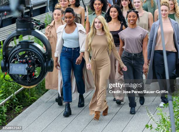 Emma Roberts is seen on the set of 'American Horror Story' on June 19, 2023 in New York City.