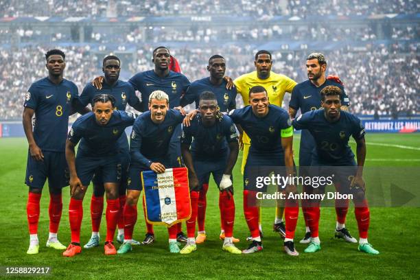 Team France line-up during the Group B - UEFA EURO 2024 Qualifying Round match between France and Greece at Stade de France on June 19, 2023 in...