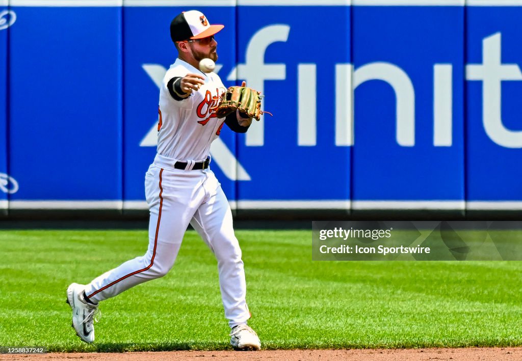 Baltimore Orioles second baseman Joey Ortiz in action during the