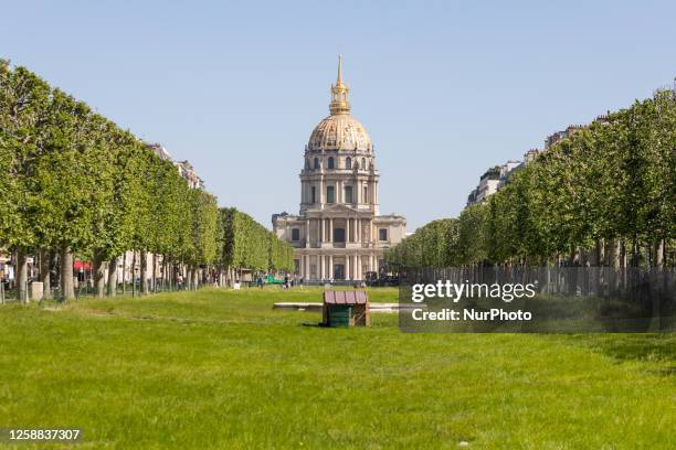 View on the Hotel des Invalides in Paris, France on May 31, 2023