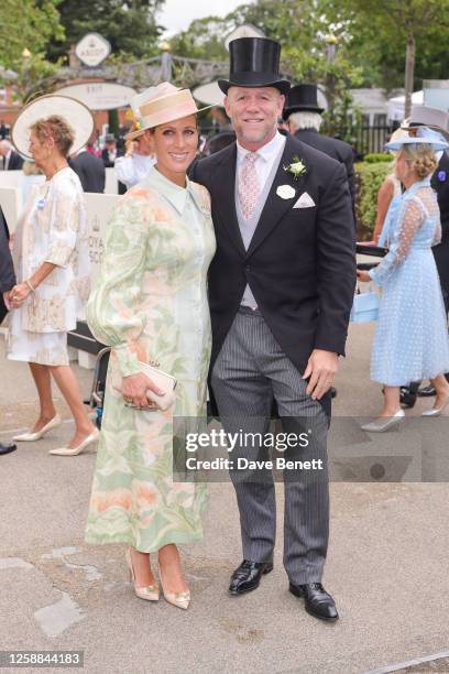 Zara Tindall and Mike Tindall attend day one of Royal Ascot 2023 at Ascot Racecourse on June 20, 2023 in Ascot, England.