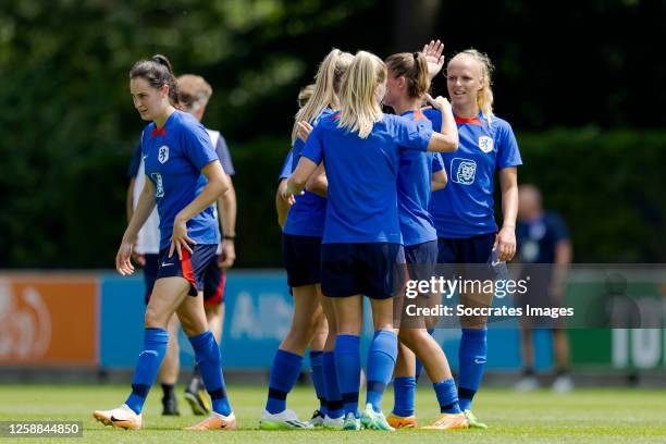 Kika van Es of Holland Women, Caitlin Dijkstra of Holland Women, Tiny Hoekstra of Holland Women, Kerstin Casparij of Holland Women during the...