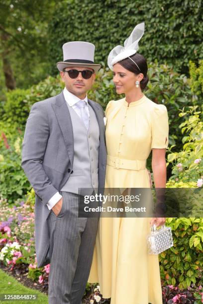 Ryan Thomas and Lucy Mecklenburgh attend day one of Royal Ascot 2023 at Ascot Racecourse on June 20, 2023 in Ascot, England.